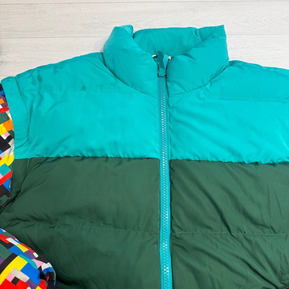 Lego X Target Collection Puffer Jacket Vest Green Stripe adult large - Picture 3 of 12